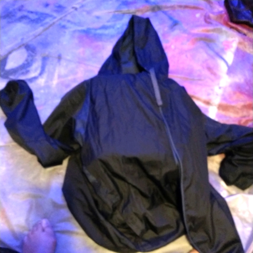 Starter Jacket Wind Breaker Black XL Pre Owned Hooded